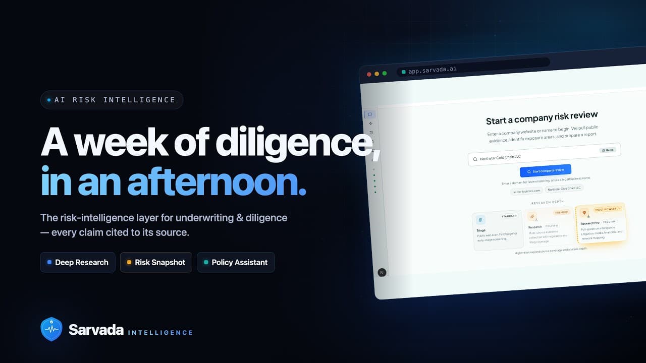 The Risk Intelligence Layer for Underwriting & Diligence